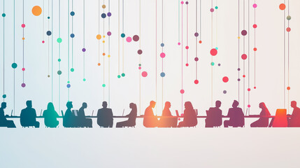 Obraz premium professional, business, team, working, project together, office using economic growth charts network, connections, accompan, data, ianalyzing, future, trends, analysis, information, investment, growth