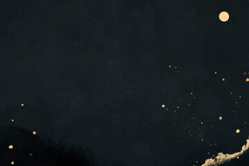 Aesthetic gold glitter dark background