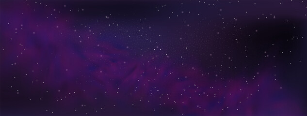 Fototapeta premium Starry night sky with astrological constellations. Space stars background.Space nebula and glittering stardust.