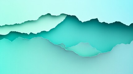 Obraz premium Blue gradient torn paper effect, with jagged edges and visible textures, creating an artistic and expressive look.
