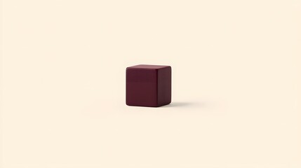 Burgundy Cube Minimalist Product Display Mockup