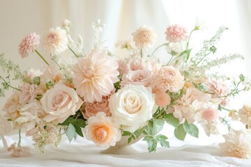 Heartfelt Mother's Day Floral Design with Copy Space for Versatile Marketing Materials