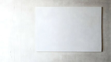 Fototapeta premium Blank White Panel Against Textured Gray Wall