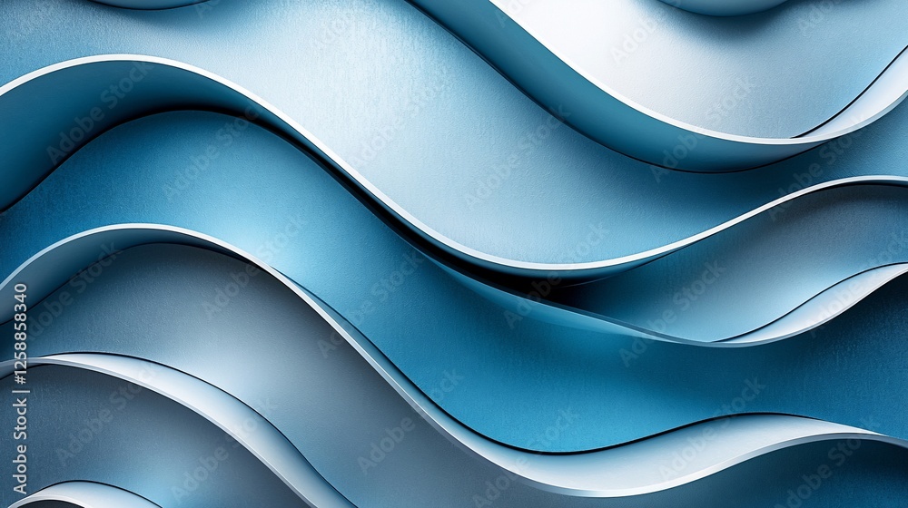 Poster abstract blue wave pattern background design