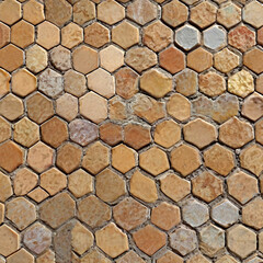 Naklejka premium colorful natural stone pavings, mosaic tile texture