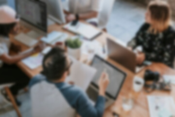Fototapeta premium Creative people working in office