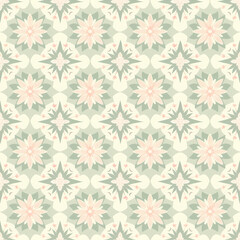 Seamless floral pattern with small delicate flowers in soft pastel tones