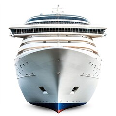 Naklejka premium Majestic Front View of a Modern Cruise Ship for Travel Themes