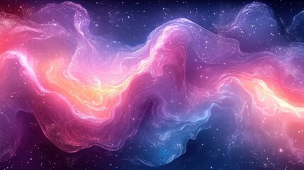 Fototapeta premium Vibrant Cosmic Swirls in Deep Space with Stars and Nebula Effects