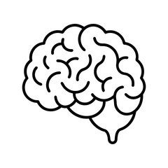 Creative Human Brain Line Art Vector for Logo Design