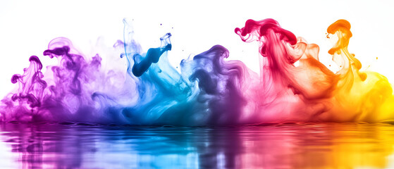 A mesmerizing swirl of colorful smoke creating a dynamic and ethereal texture. The vibrant hues blend seamlessly, making it a perfect background for artistic, abstract, and fantasy themes