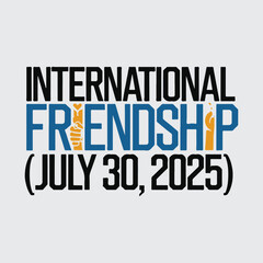  T shirt design ,Friendship Day ,vector art illustration