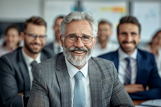 Collaborative Team of Creative Employees in Modern Office Environment: A Snapshot