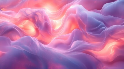 Obraz premium Ethereal Waves of Colorful Light in Soft Flowing Motion