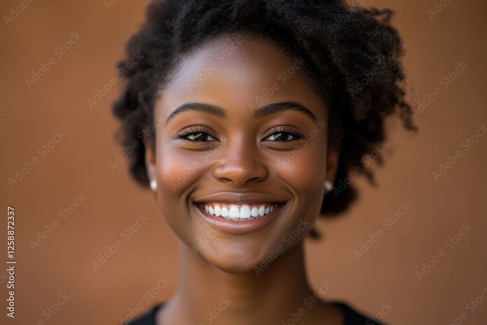 Wall mural beautiful african american woman smiling