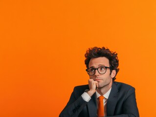 man in suit thinking