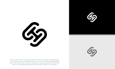 Initials H logo design. Initial Letter Logo.	

