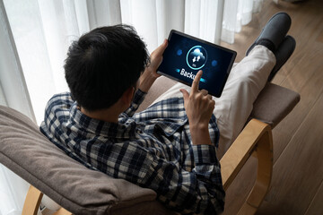 Backup Storage Data Internet Technology Business concept. Database storage cloud technology file...