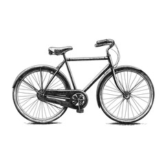 Fototapeta premium Bicycle sketch black white vector