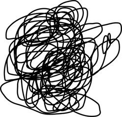 Grungy round scribble circle, vector illustration