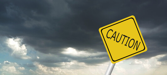 danger,caution,Hurricane Idalia warning sign against a powerful stormy background with copy space. Dirty and angled sign with cyclonic winds add to the drama.hurricane season sign on cloudy background