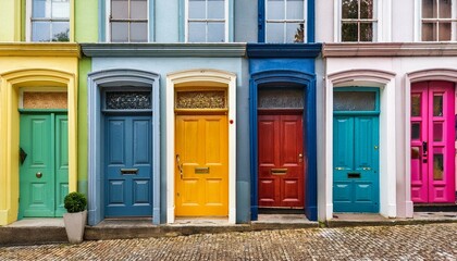 Fototapeta premium colorful houses door in burano venice italy