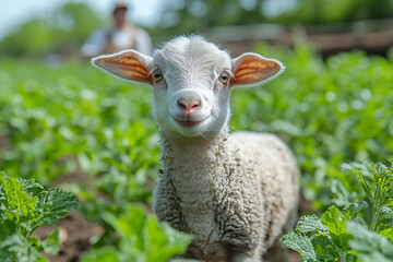 Obraz premium Animal on farm made with generative AI