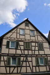 Historisches Fachwerkhaus im Zentrum von Steinheim an der Murr in Baden-Württemberg	
