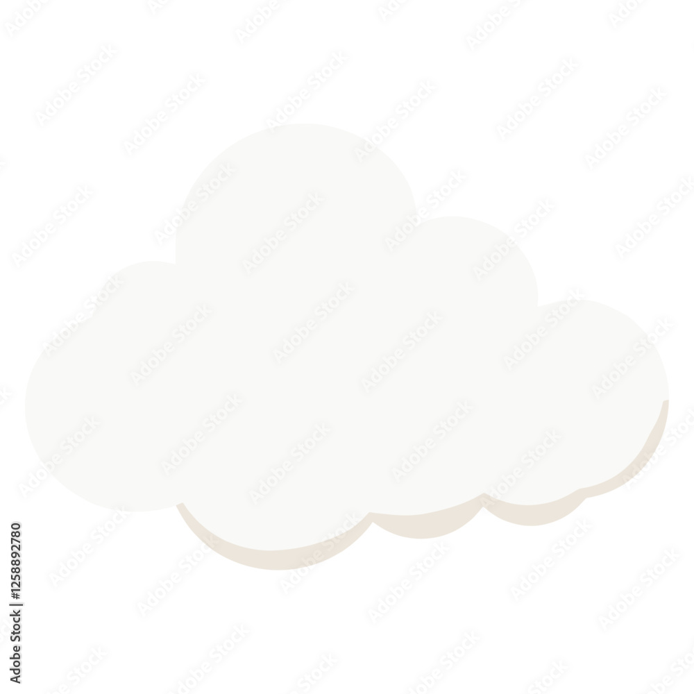 Sticker White cloud illustration minimalist background vector