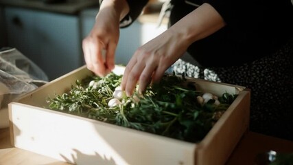 Sustainable homegrown produce and farm to table movement. A focus on organic farming, local food sourcing, and mindful eating trends.