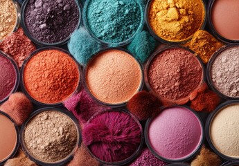 Colorful Eyeshadow Palette Display