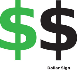 Classic dollar symbol representing multiple currencies, including USD, CAD, and AUD. Used in finance, business, and trade.