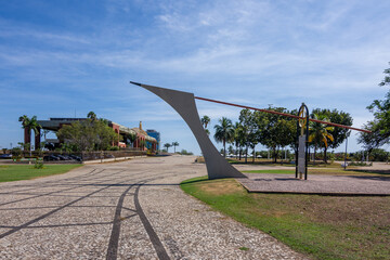 View of a sundial at at Girassóis Square - Palmas, Tocantins, Brazil	
