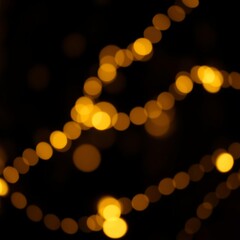 Gold bokeh lights shine black festive background Bokeh light lights background bokeh abstract light bright effect shiny