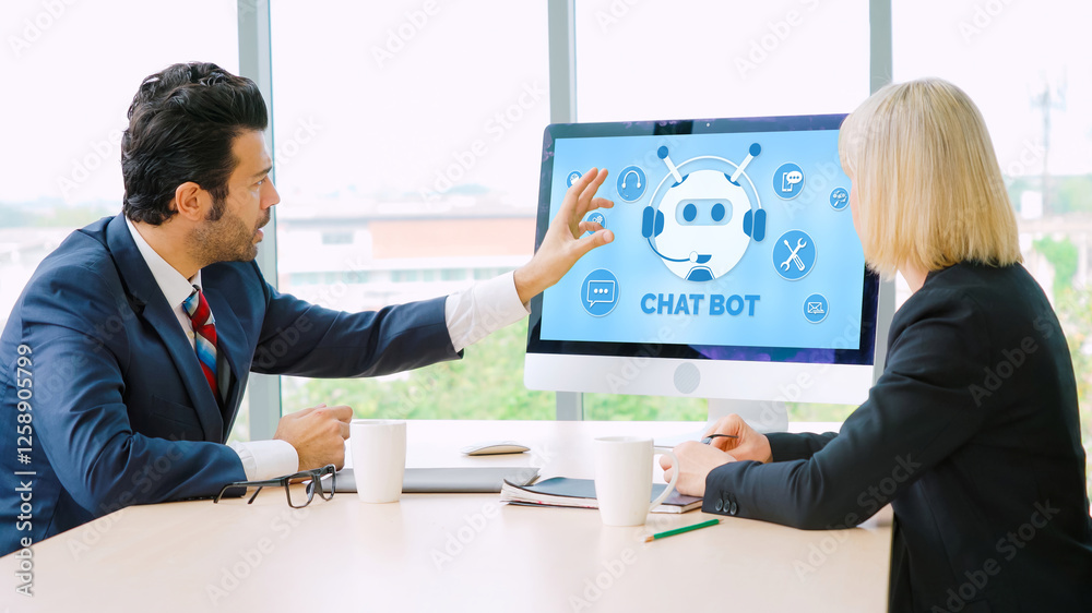 Poster chatbot software application for modish online business that automatically reply to customer questio