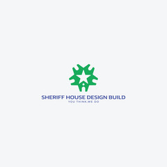 SHERIFF HOUSE DESIGN BUILD LOGO FOR HOUSE BUILDER/REPAIRER COMPANIES
TAGLINE: YOU THINK,WE DO