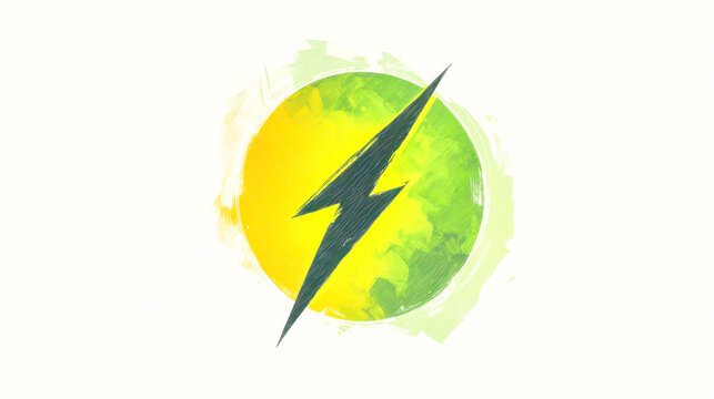 Vibrant electric symbol design showcasing dynamic energy and creativity with a modern twist