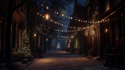 Obraz premium festive landscape Cinematic Sci-Fi Old Web --chaos_002