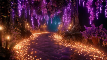 Obraz premium festive landscape Dark Fantasy organic nightclub l_003
