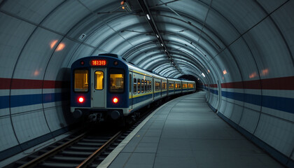 Obraz premium subway train on the station