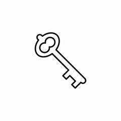 antique key icon sign vector