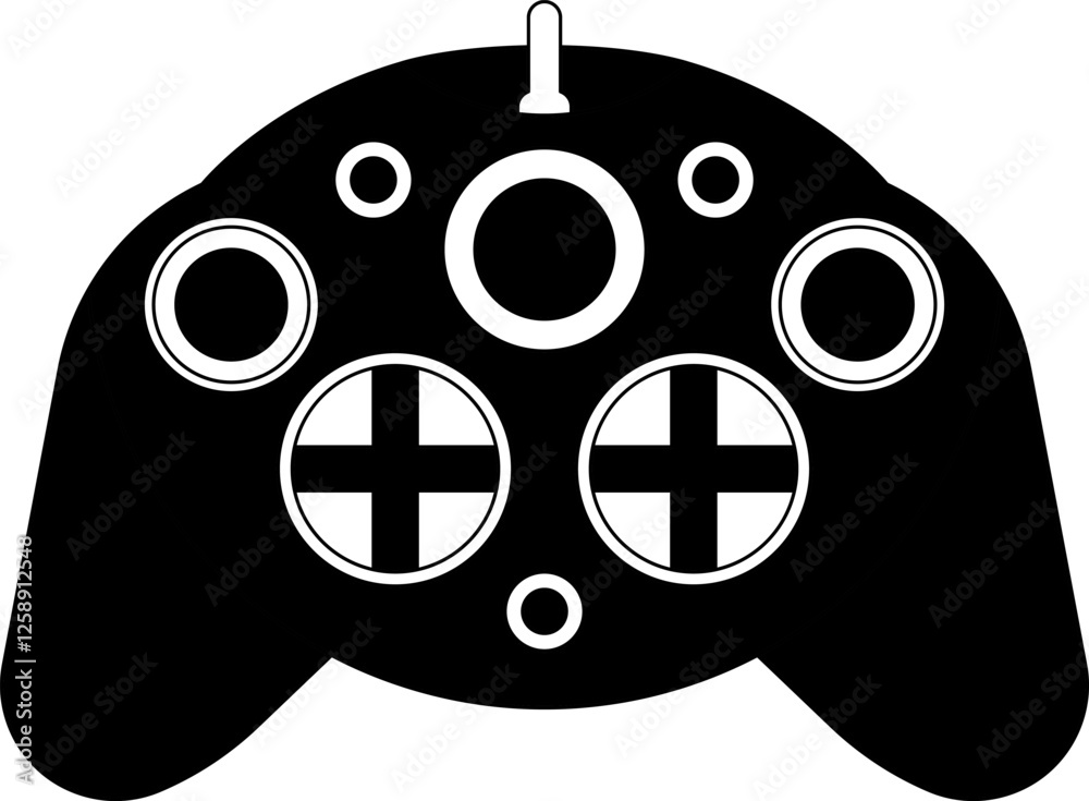 Fototapete Games icon vector. New concept. Black and white game controller symbol trendy flat and simple style icon for web site design, logo, app, game UI isolated on white background.