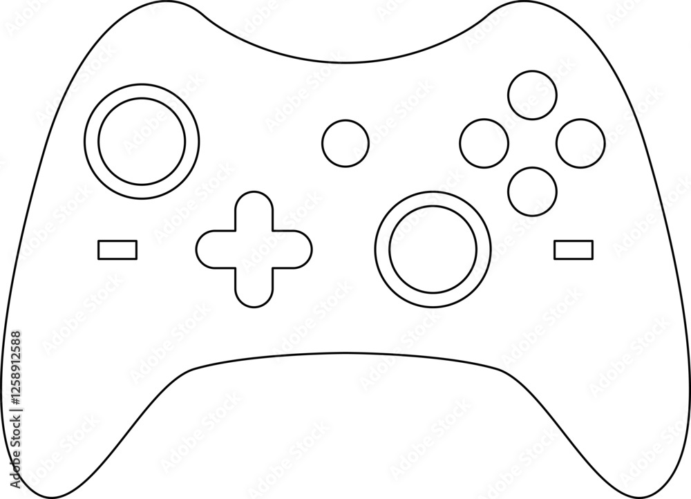 Fototapete Games icon vector. New concept. Black and white game controller symbol trendy flat and simple style icon for web site design, logo, app, game UI isolated on white background.