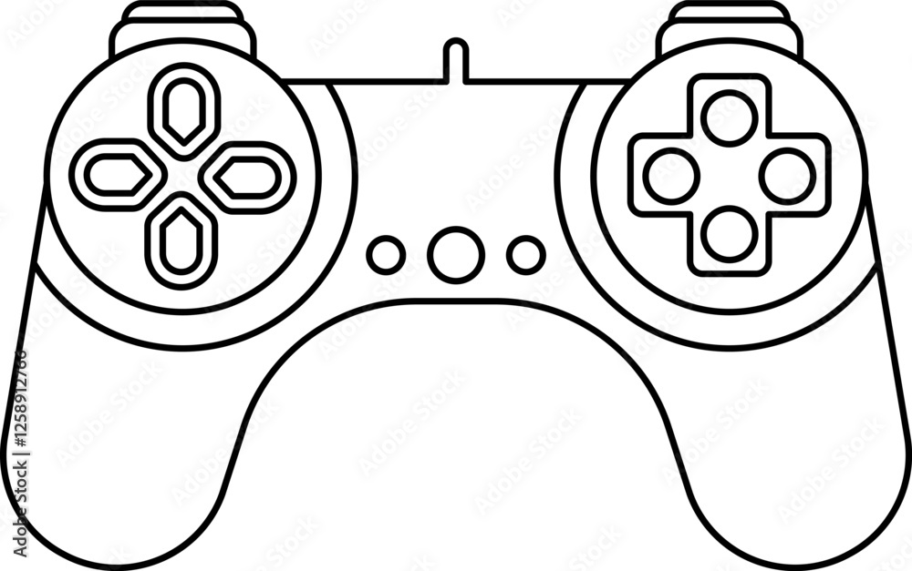 Fototapete Games icon vector. New concept. Black and white game controller symbol trendy flat and simple style icon for web site design, logo, app, game UI isolated on white background.