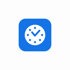 clock time icon sign vector