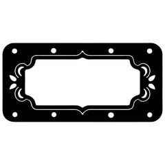 metal frame with red ribbon