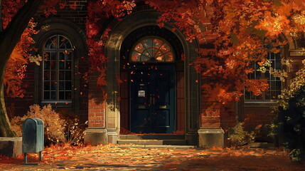 spring drawing Urban Aesthetic Autumn Academia --c_002