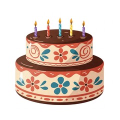 birthday cake with candles