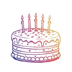 birthday cake vector illustration