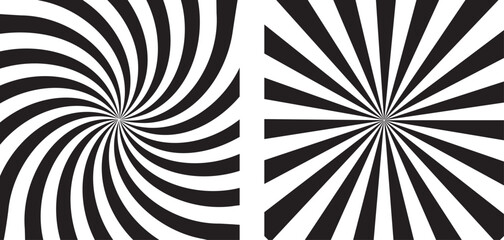 black and white spiral